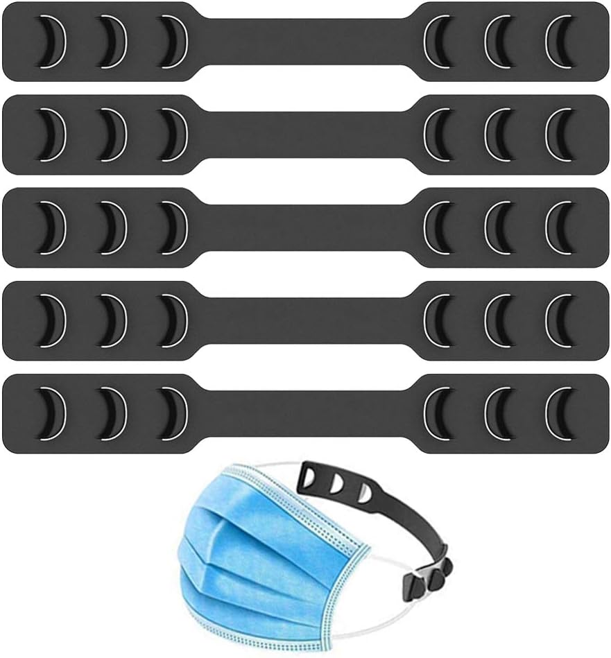 Adjustable Ear Strap Hook For Masks, Anti-Slip Comfortable Durable Hook Relieve Pressure and Pain for Ear, Protect from Wearing Long-time Mask For Nurses Dust-workers Food-worker Men Women Kids, 5 PCS