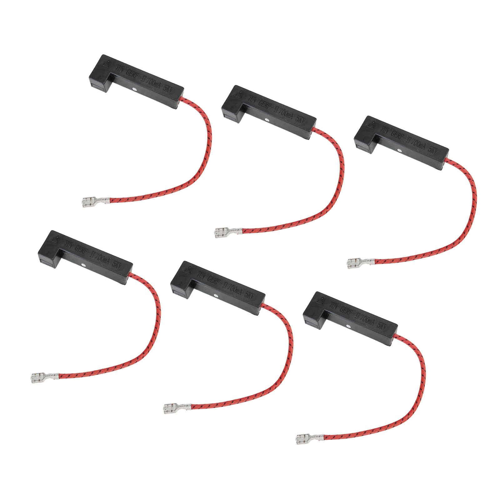NVOQILIN 6PCS High Voltages Fuses 0.8A 5KV Appliance Part Suitable for Microwave Ovens Stable Construction Ensures Stable Component
