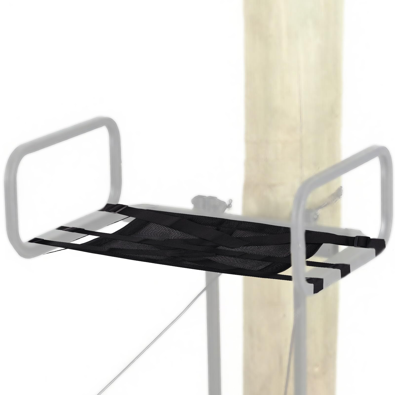 Lyreh Universal Asiento Soporte Árbol Reemplazo, 40x29cm Cojín Asiento Ajustable para Soporte Árbol Soportes Lock-On Accesorios Caza Puestos Elevados para Escaleras Trepar