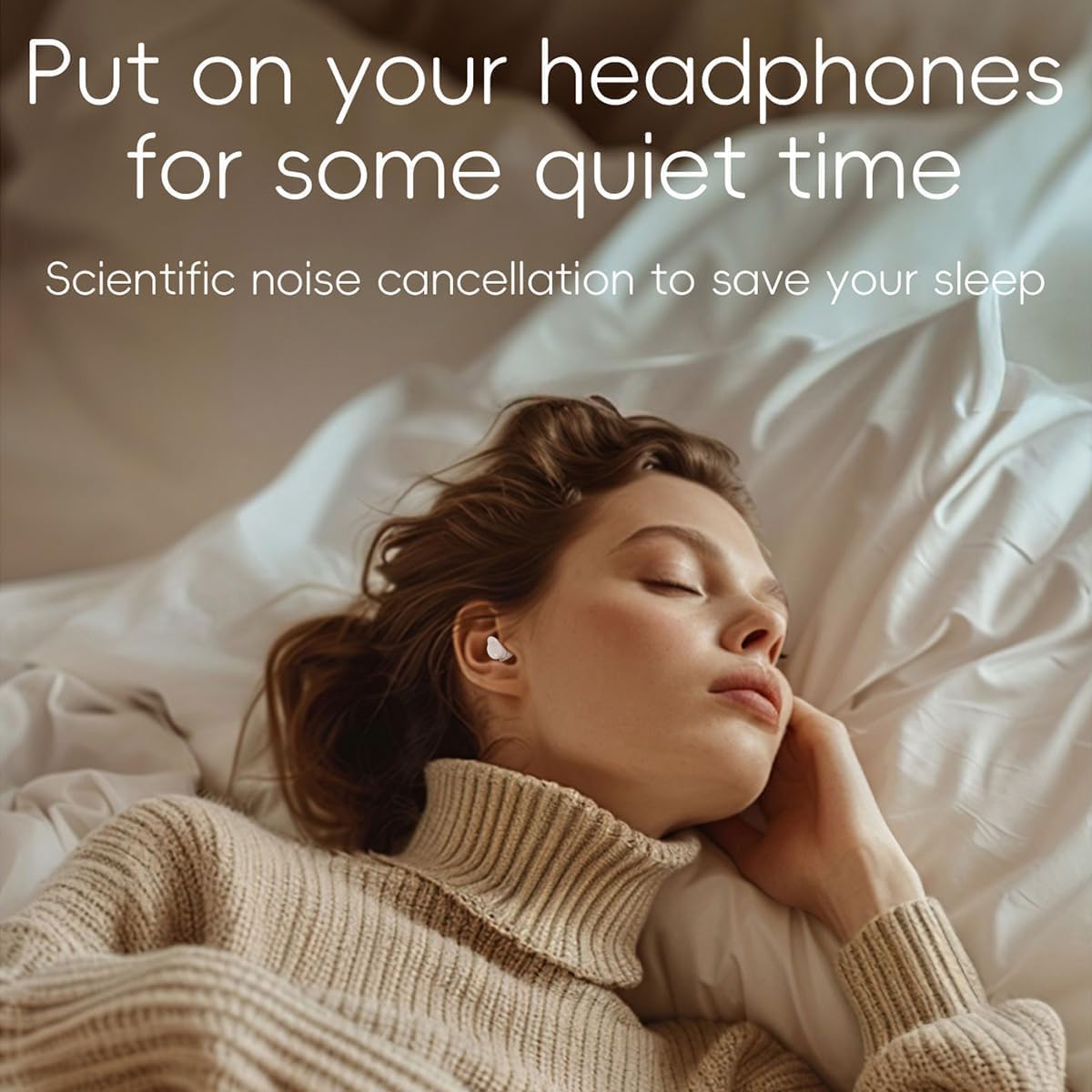 Auriculares invisibles inalámbricos Bluetooth para dormir, con cancelación de ruido, pequeños auriculares discretos para dormir, auriculares ocultos para orejas pequeñas, dormir, trabajo
