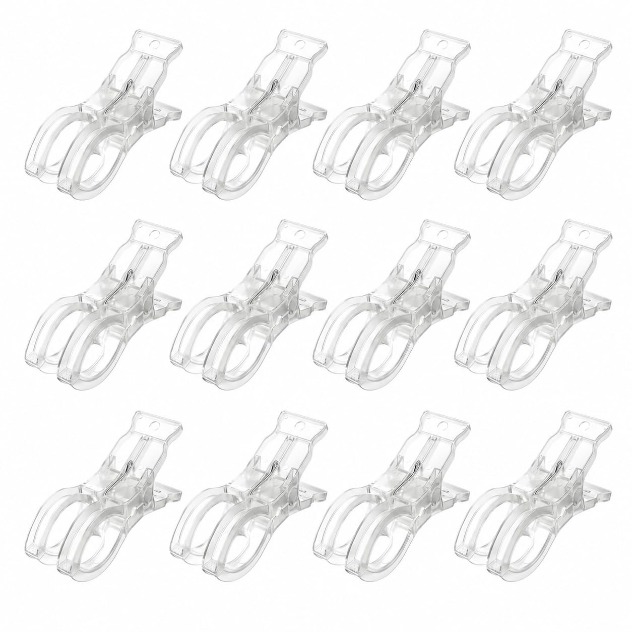 Photo 1 of Colbertcary 3.5 Inch Clear Plastic Spring Clamps (12 Pack)