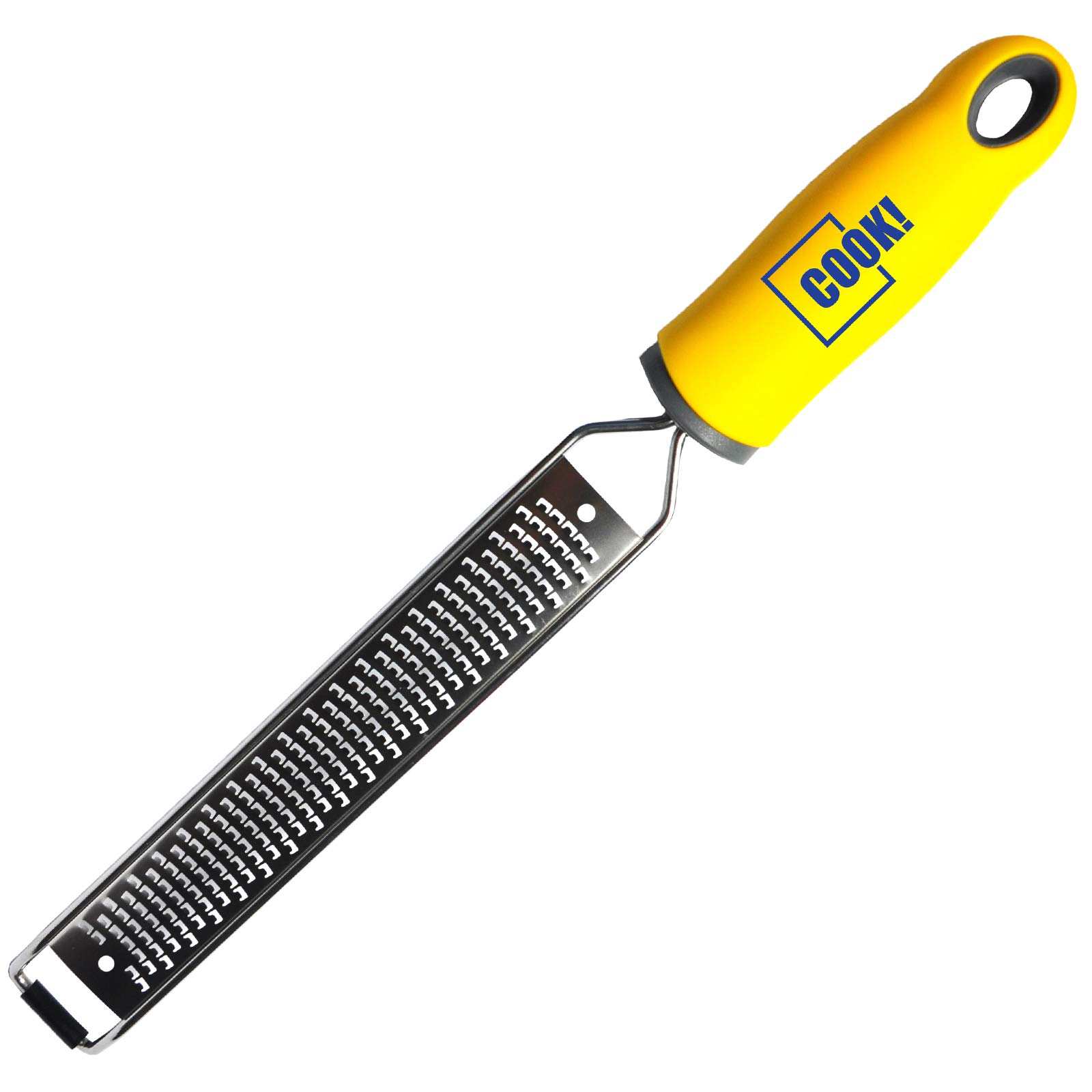 COOK Cheese Grater for Kitchen Stainless Steel Lemon Zester Tool Ergonomic Non-Slip Handle and Blade Cover Grate Garlic