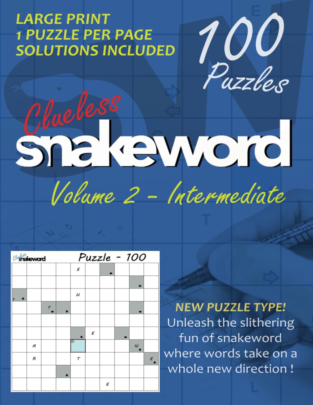 Clueless Snakeword - Intermediate - Volume 2: The Puzzle Where The Words Snake Around!
