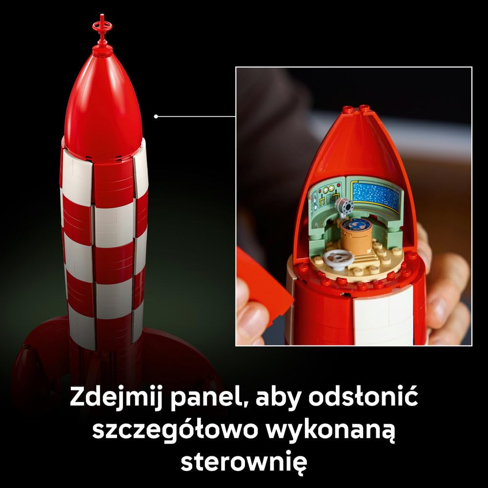 LEGO Ideas Tintin® i rakieta na Księżyc 21367 | Model rakiety, zestaw dla dorosłych, prezent dla fana Tintina, 1283 elementy
