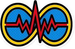 Geometric Infinity Symbol Electric Pulse Pop Art Sticker (3" x 2")