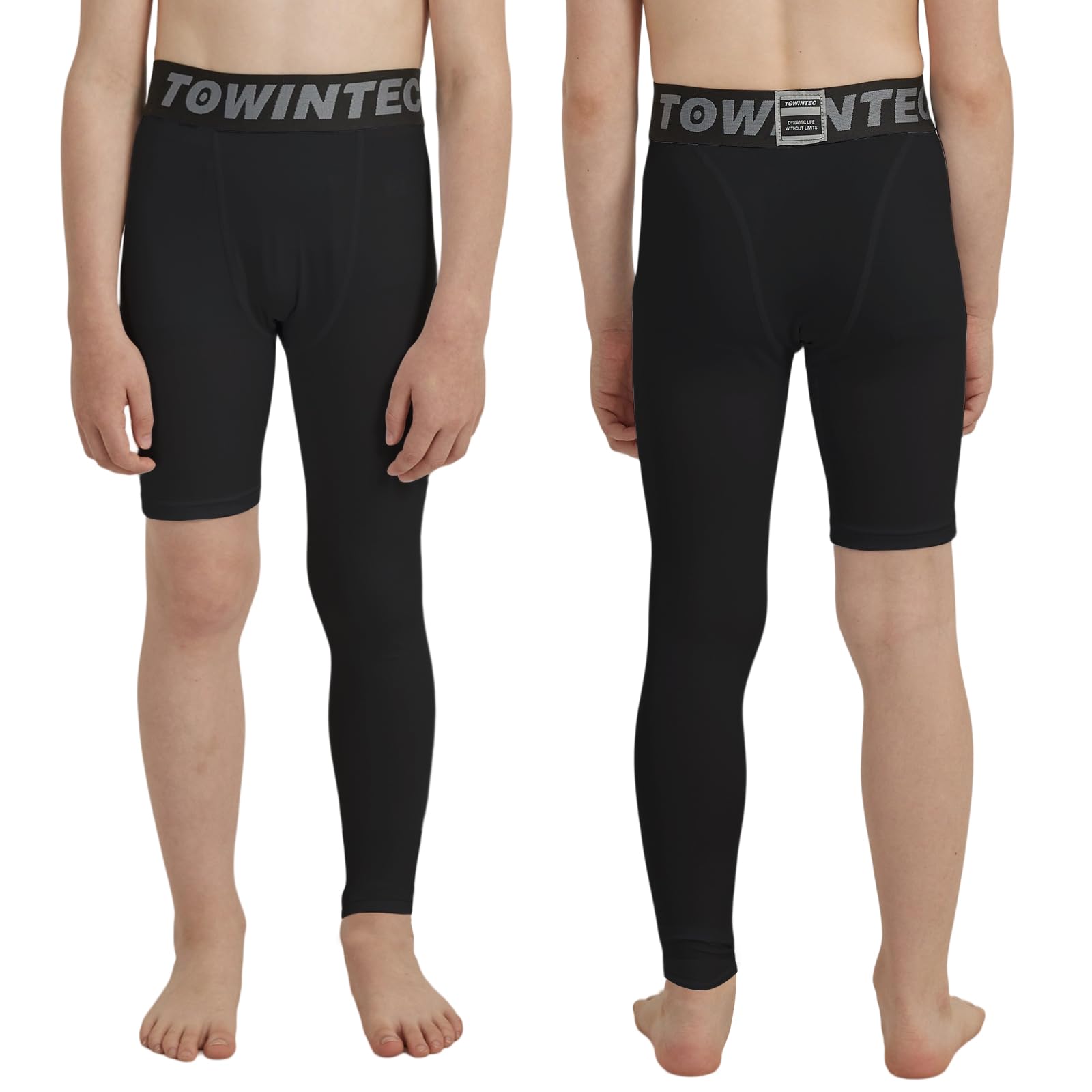 Ragazzi Una Gamba Pantaloni Leggings per Bambini Strato Base Sportivo a Una Gamba Calzamaglia da Basket t Atletica da Corsa Pantaloni con Biancheria Intima ad Asciugatura Rapida
