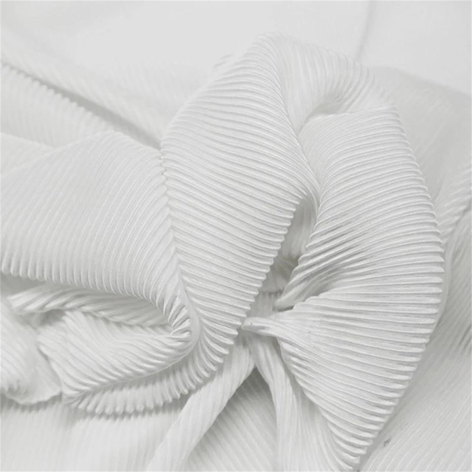Tejido de gasa perlada plisada, Gasa perlada plisada 150cm tejido a rayas elástico texturizado costura multicolor DIY(3)