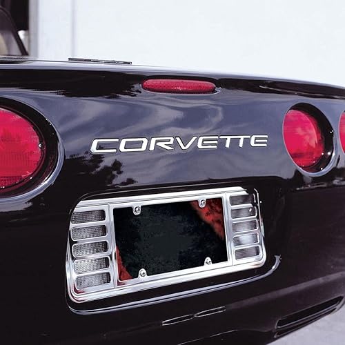 Insertos traseros de acero inoxidable para C5 Corvette, letras