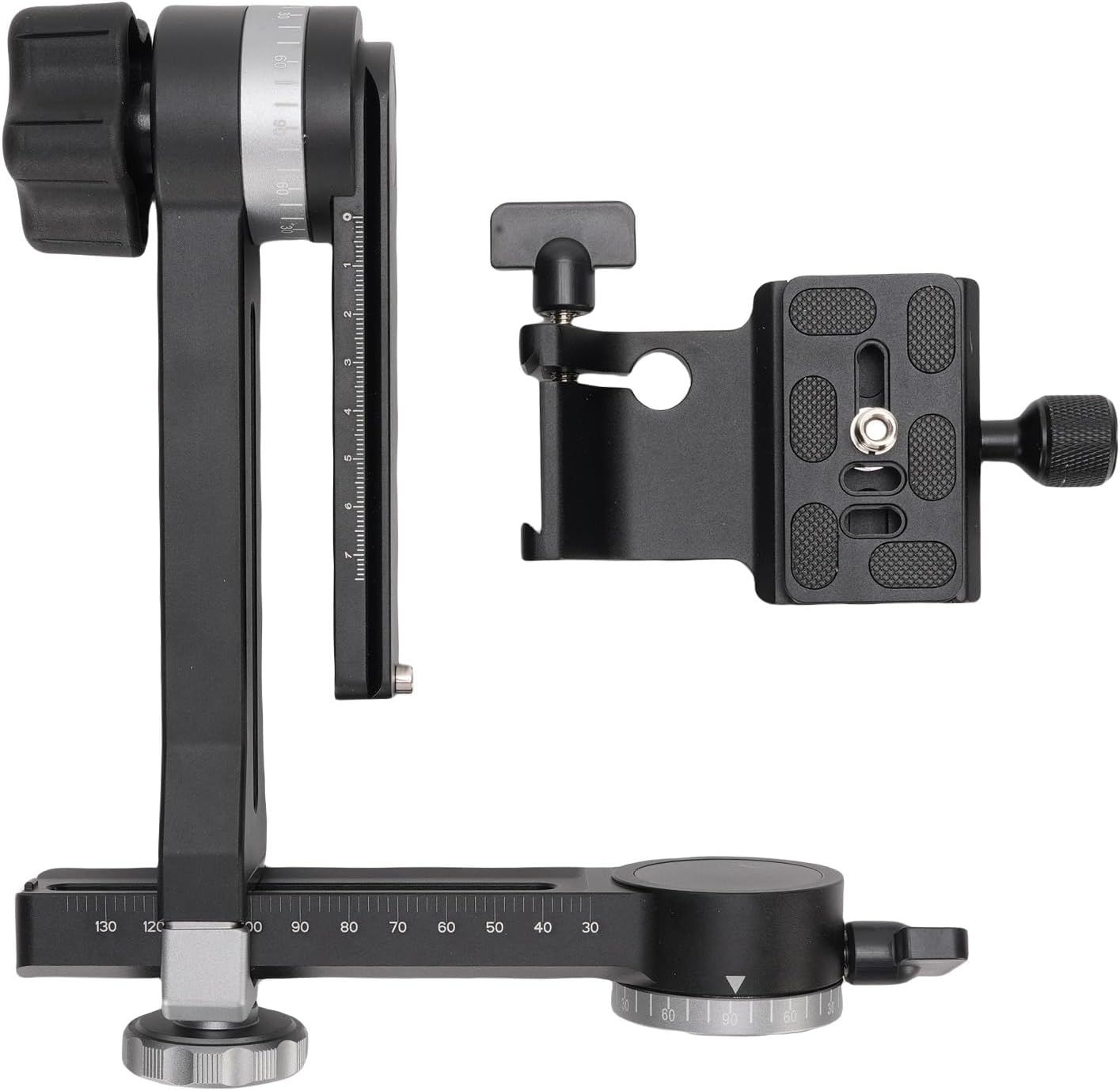 EBTOOLS 3 Axis Camera Stabilizer, 360 Horizontal Rotation Adjustable Handheld Gimbal Head for DSLR, with Plate 1/4in 3/8in and 15kg Payload