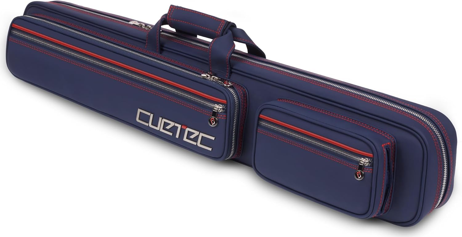 Cuetec Pro Line 95-755 4Bx8S Navy Blue w/Red Piping Billiards Pool Cue Case