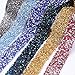 EORTA 1Yard X 3CM Rhinestone Beaded Trim Sparkling Crystal Rhinestone Hotfix Ribbon Iron on Applique Bling Chain Banding Belt for DIY Wedding Bridal Dress Embellishment Phone Wall Decor, Gold