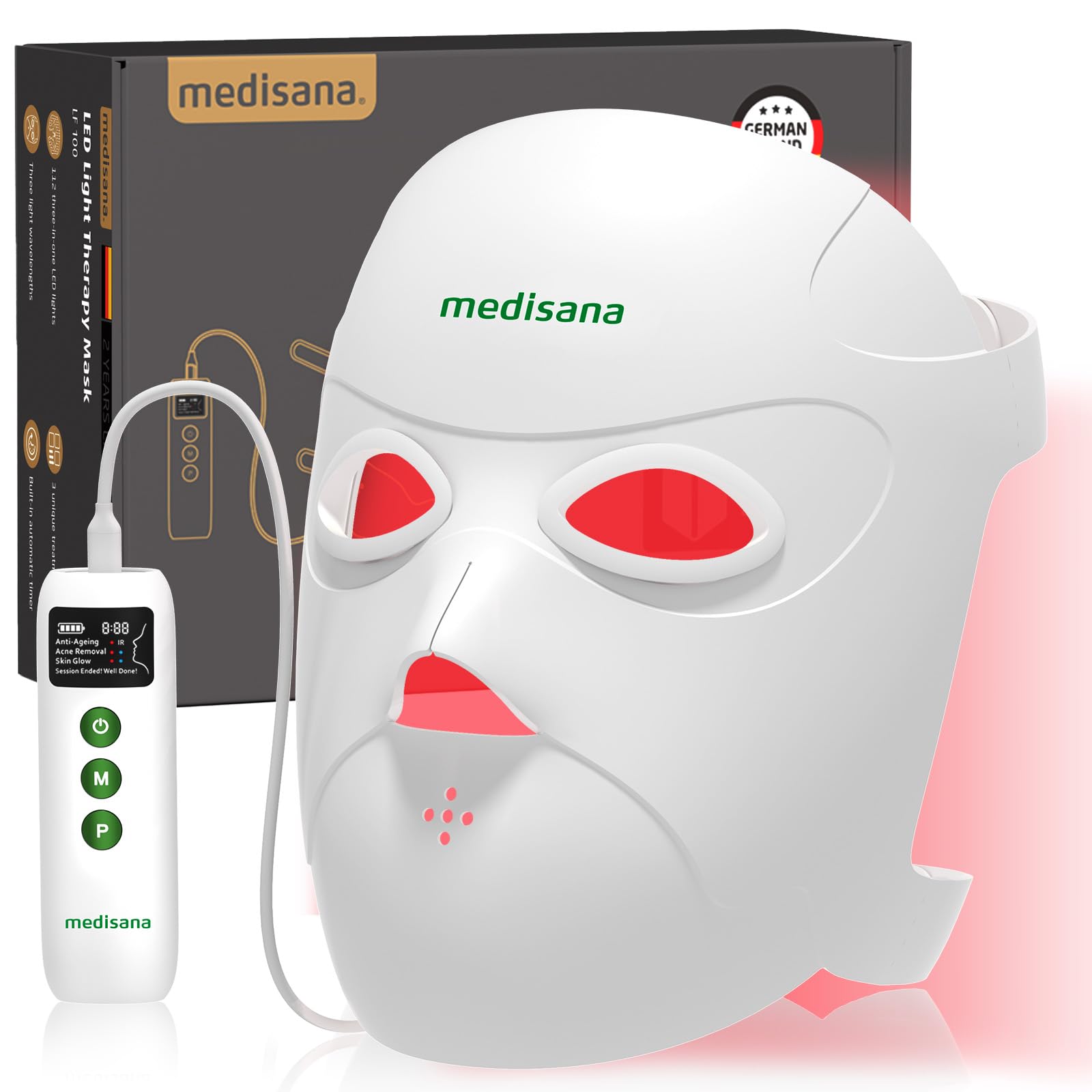 Amazon.com : Medisana 3D Red Light Therapy for Face, 336 LEDs with