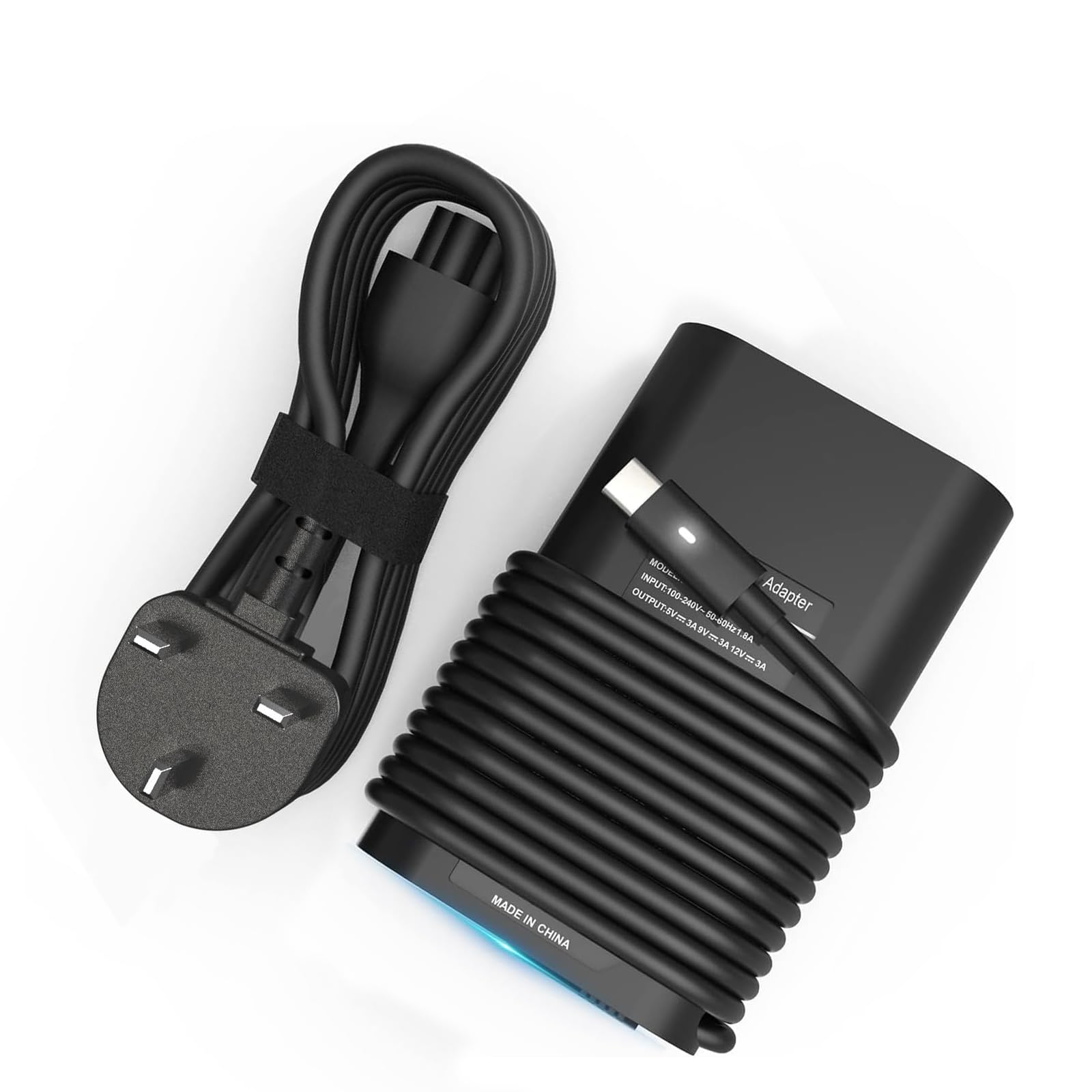 Tuvoyo 65W USB C Laptop Charger Compatible with Dell Latitude 7430 5330 7330 5530 7420 7520 5520 9420 5420 5420 XPS 12 9250 XPS 13 9310 9380 9350 9360 VT148 WMDHR 0VT148 0WMDHR Type C Power Supply