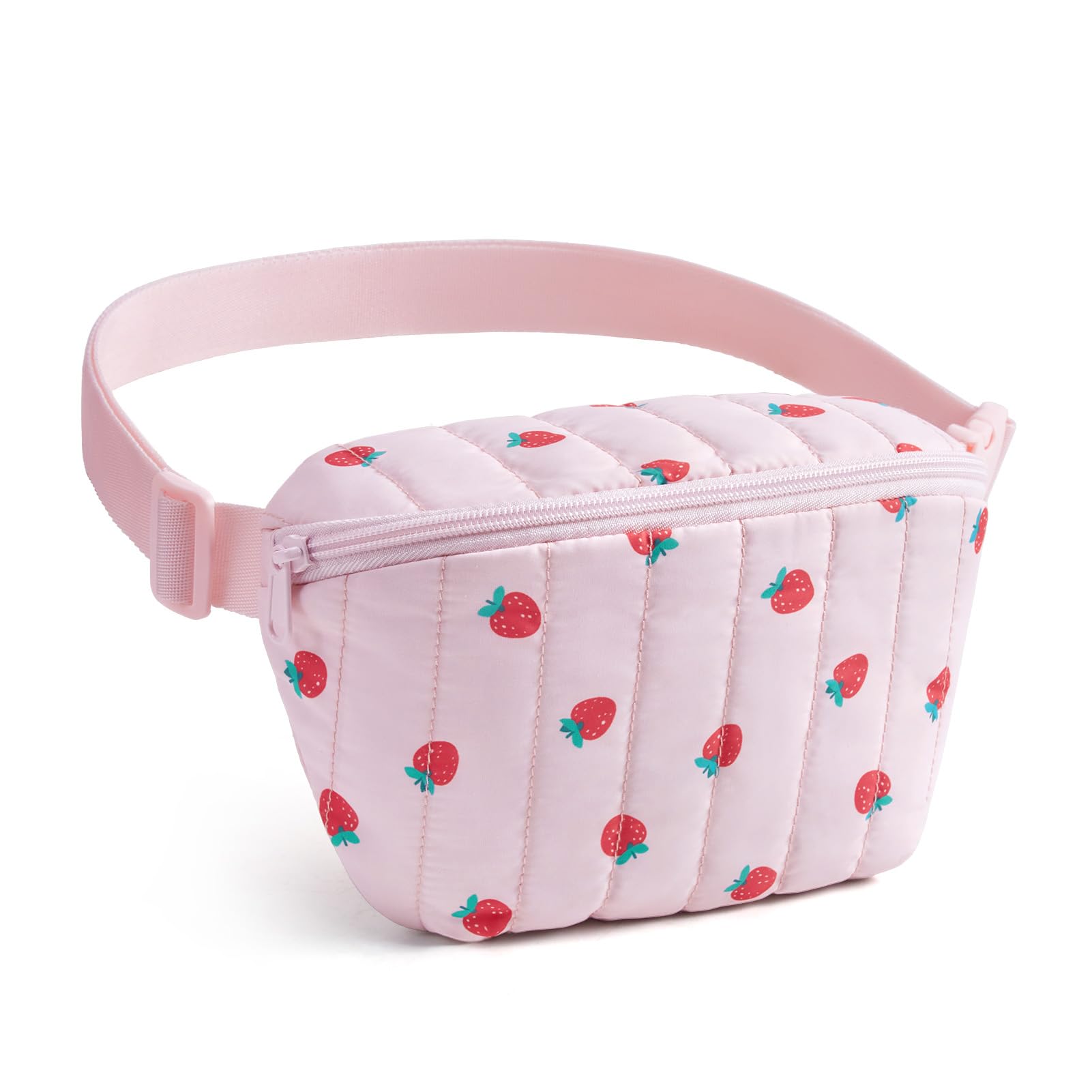 mommore Fanny Pack Adorable Gifts for Girls Aged 3-10, Kids Crossbody Bag | Cute Blet Bag for Toddler, Fashion Waist Pack for Travel, Play Park and Daily, Waist Bag with Adjustabel Strap, Strawberry