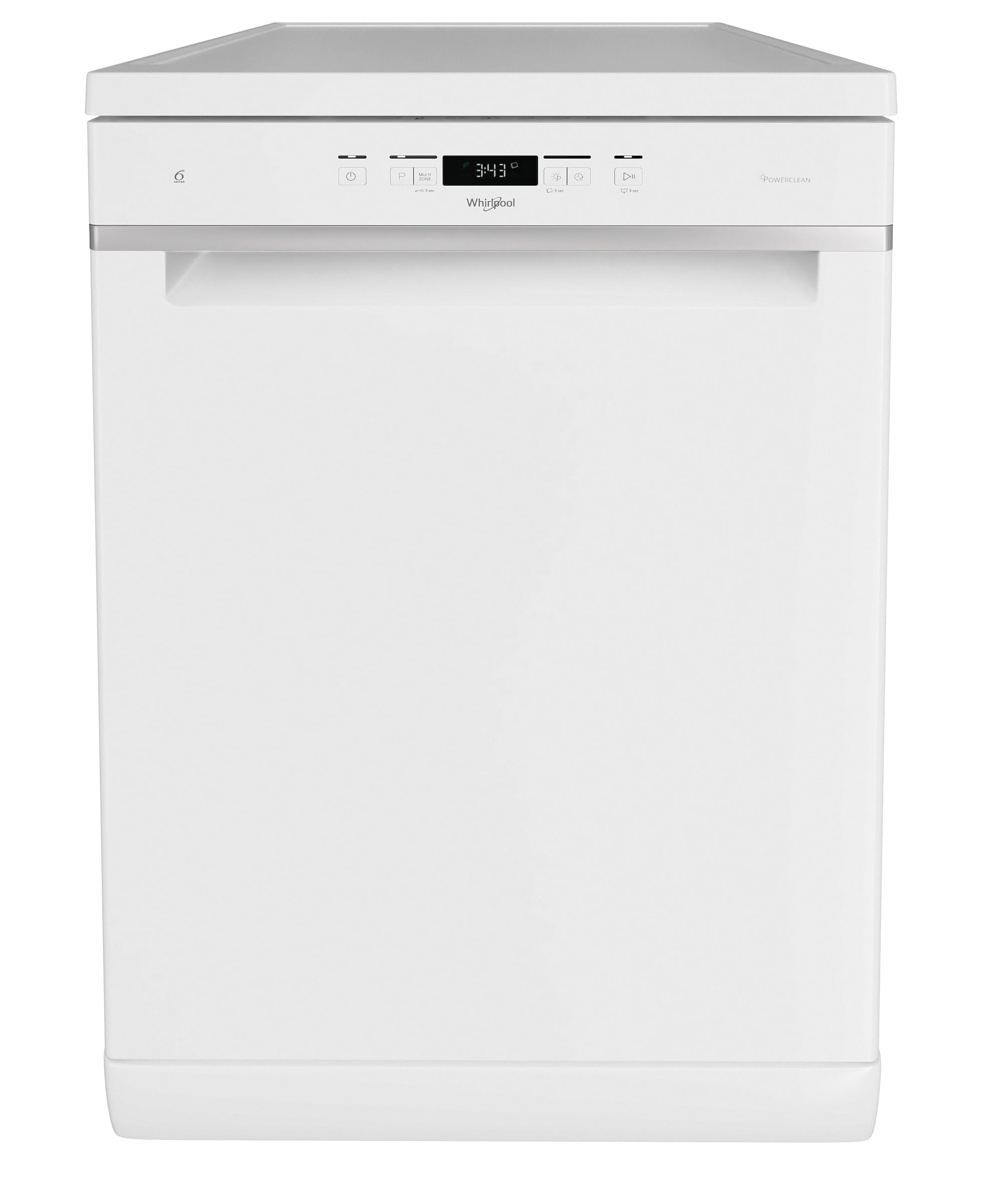 Whirlpool - Lavavajillas WFC 3C34 P 60 cm blanco, tecnología power clean, 44dBA, 14 cubiertos, eficiencia NEL D