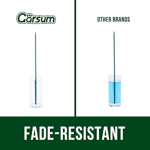 Miniatura 5 de Garsum Palos de bambú verdes para plantas de jardín, soporte floral de madera, letrero de madera, palos de jardín de 15 pulgadas, paquete de 25