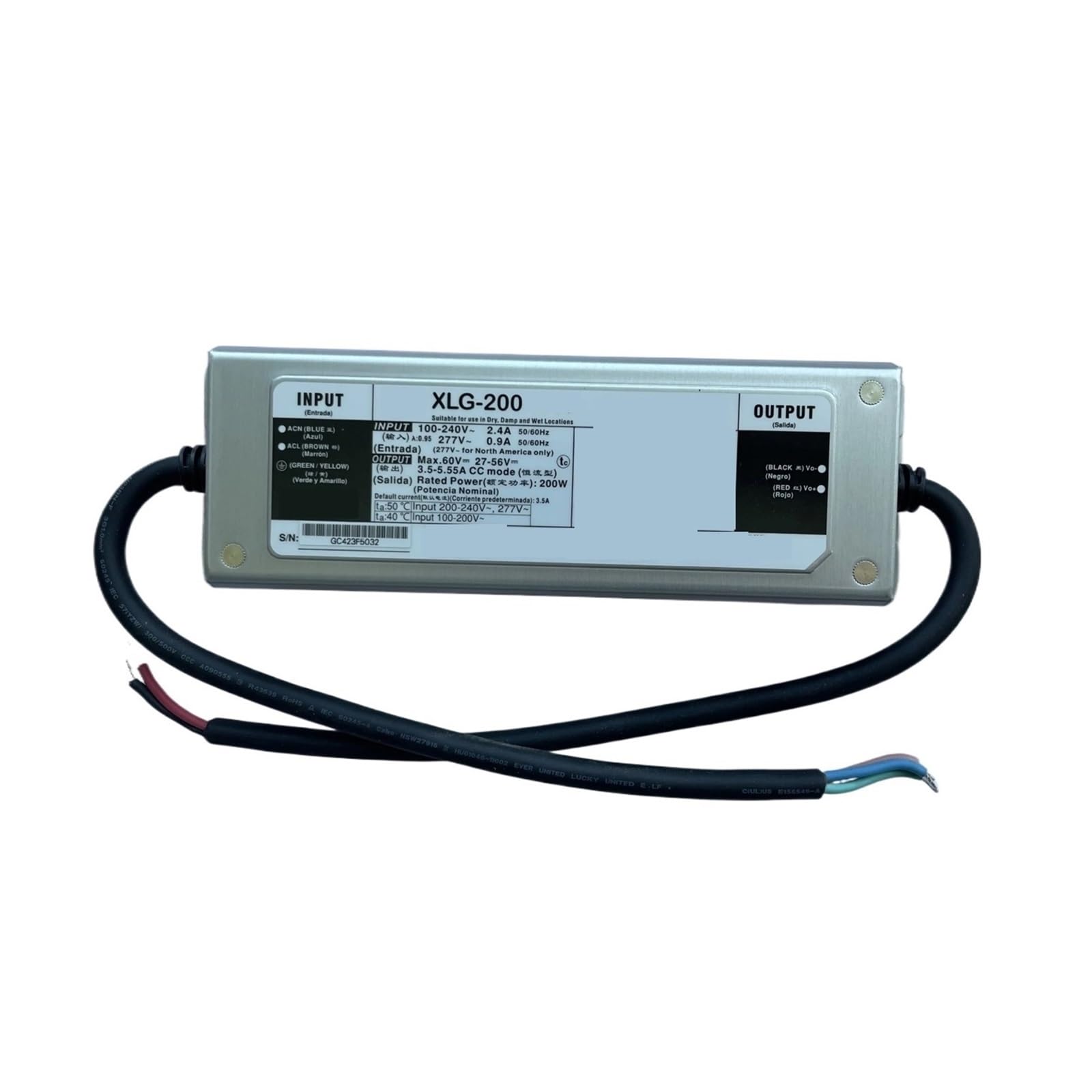 Driver LED 200W XLG-200-12-A XLG-200-24-A LA L-AB HA Voltaje constante Corriente constante(XLG-200-12-A)