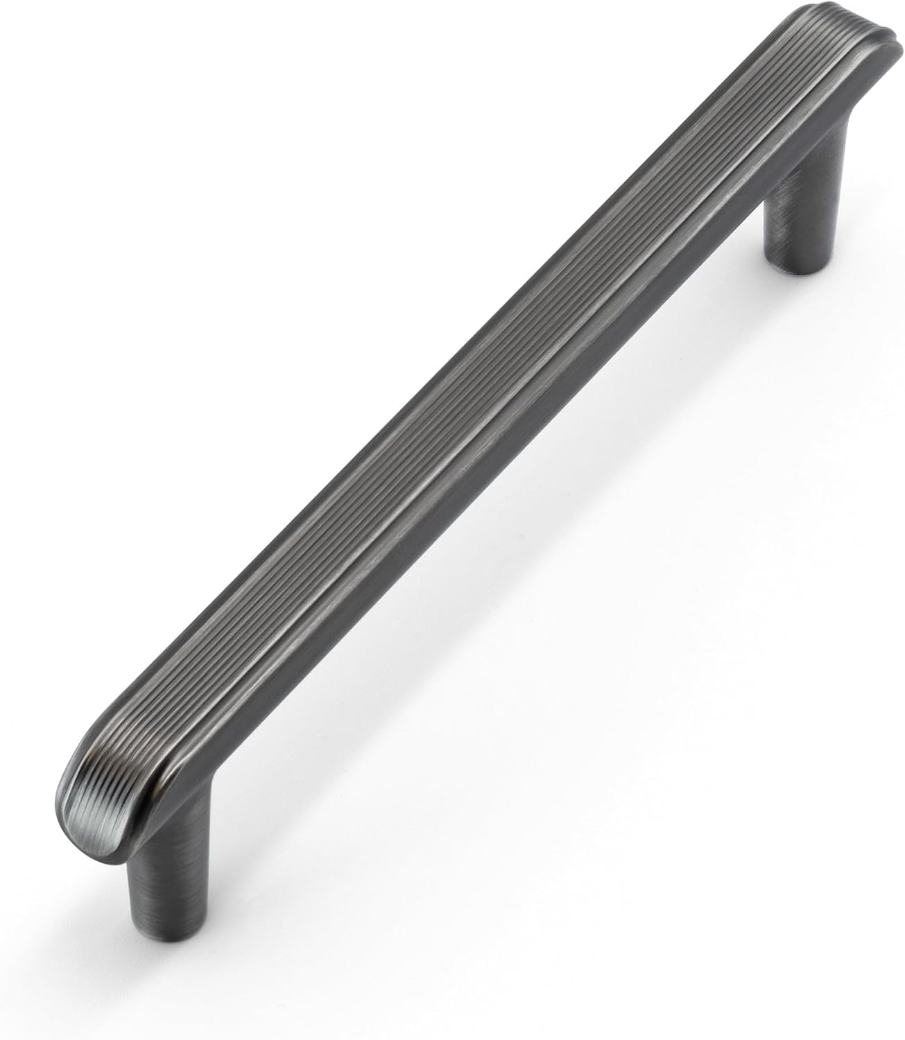 HESTIA HARDWARE 10 Pack Cabinet Hardware Weathered Nickel Cabinet Pulls 5 inch (128mm) Screw spacing - Fancy Cabinet Handles Silver Large Cabinet Pull (Z13.128mm.10.B)