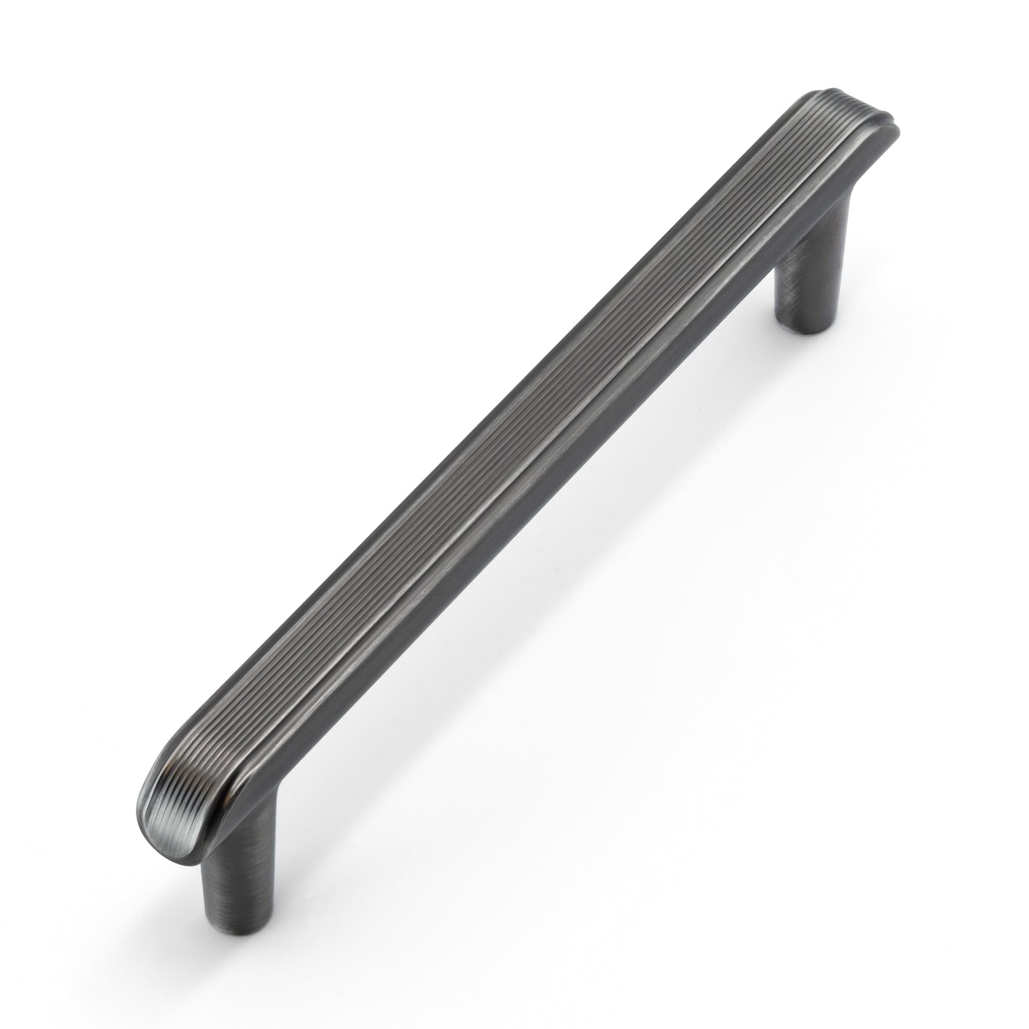 HESTIA HARDWARE Paquete de 10 tiradores de gabinete de color plateado antiguo de 5 pulgadas para armarios, tiradores de peltre para cajones y aparadores de 128 mm (Z13.10.B)