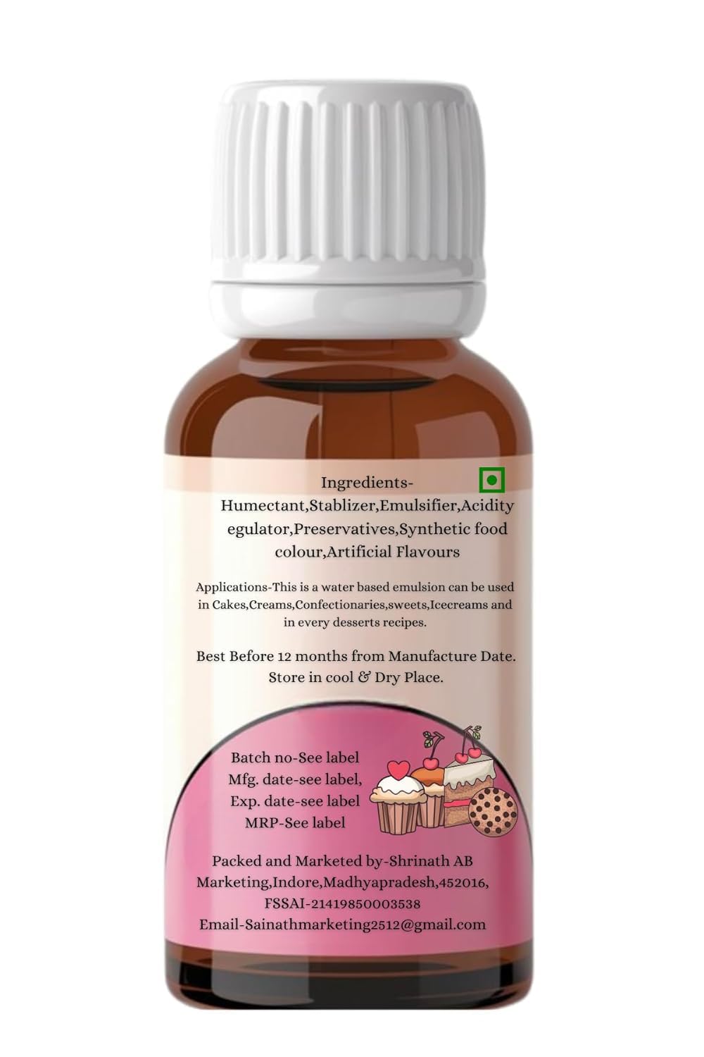 La Aromatic 3 in 1 Baking Emulsion (Colour,Essence & Taste)/Perfect Baking Flavours- (50ml, Kala Khatta) - Image 6 thumbnail