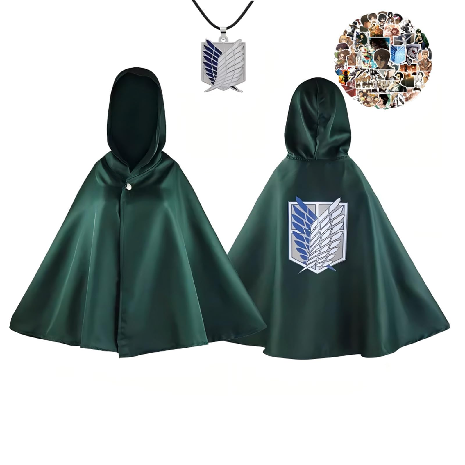 Attack On Titan Costume Green Cloak Japanese Anime Cosplay Wings