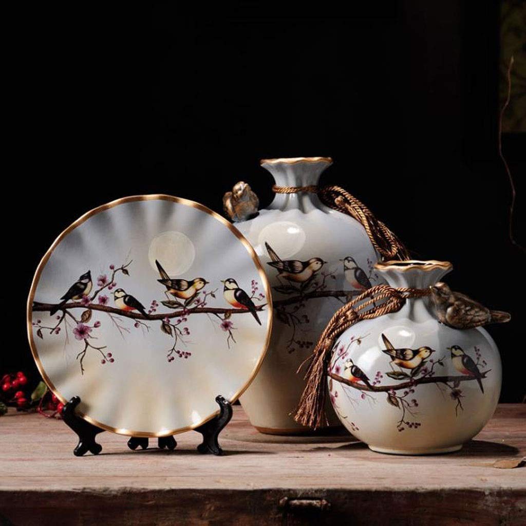 Vase en céramique pour chambre et couloir : lot de 3 pièces élégantes pour votre décoration