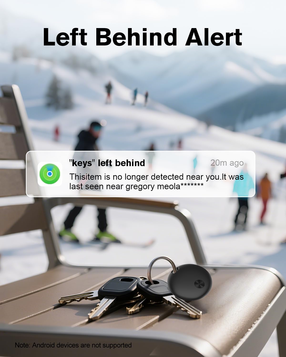 Air Tracker Tag Item Finder, Compatible with Apple Find My APP (iOS Only), IP67 Waterproof, Replaceable Battery, Suitable for Luggage, Bags, Wallets, Backpacks, Keys Tracking Tag -4Pack (weTag mini) - 3