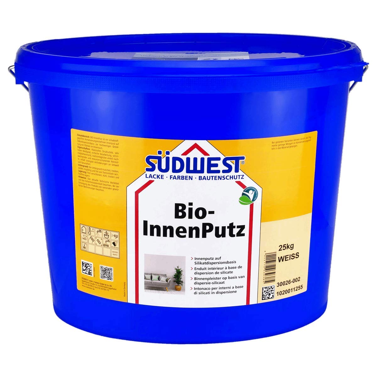 Südwest Bio-InnenPutz K 25 kg weiß Körnung  2,0 mm