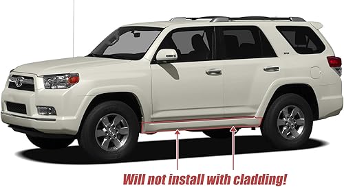 Miniatura 6 de Raptor Series Estribos escalones de 5 pulgadas, estilo OEM, banda de rodadura completa, de aluminio negro, compatible con 4Runner 2010-2024 sin