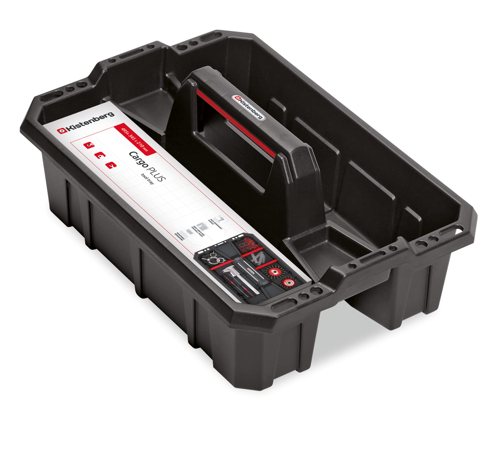 Handyman Caddy Tray Box Housekeeping Cleaners Tote Tray Basket with Handle Carry Grips - Under Sink Kitchen Storage Caddy for Cleaning Products Cleaners Carrier Tool Organiser (Pro 50cm x 35cm)