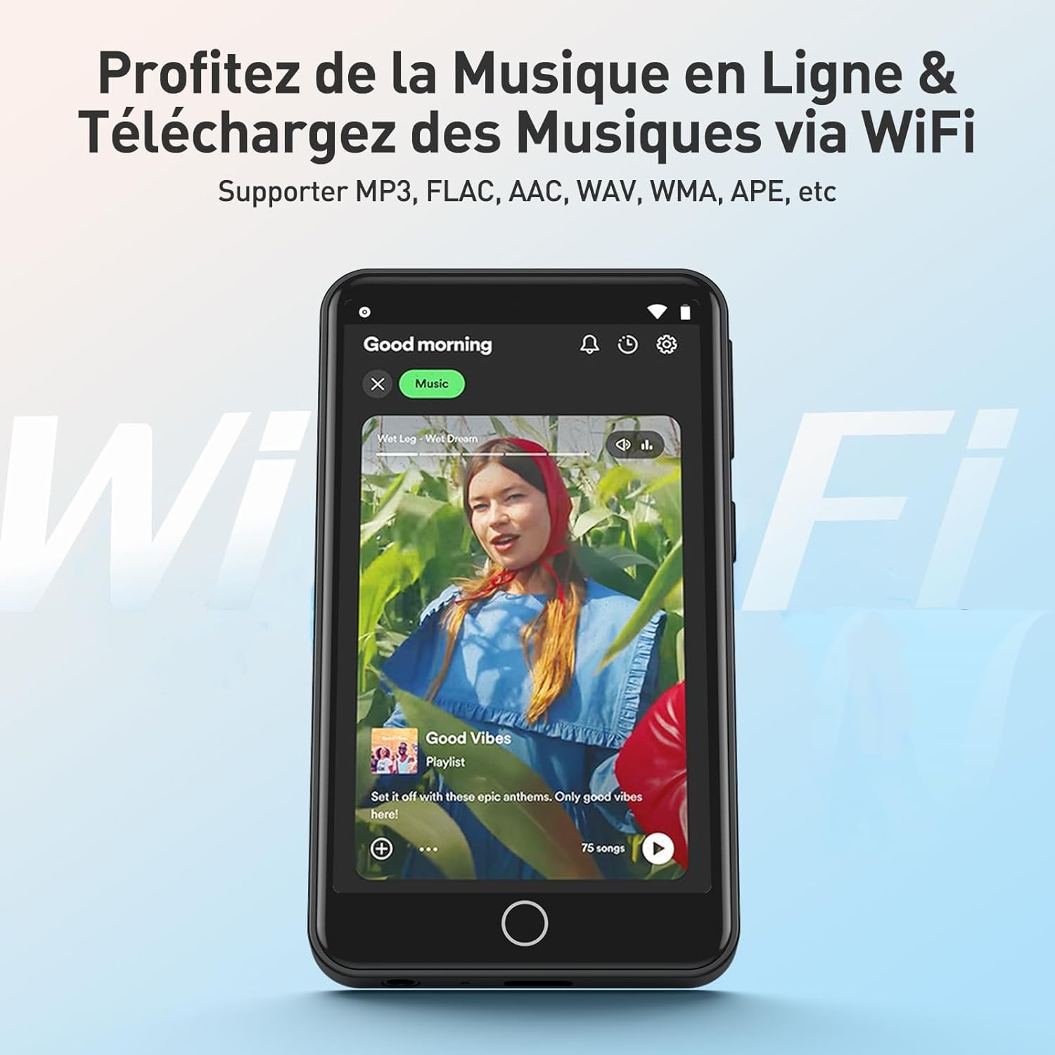 Lecteur MP4 Bluetooth WiFi, AGPTEK 3,5 Écran Tactile MP3 Android 8.1