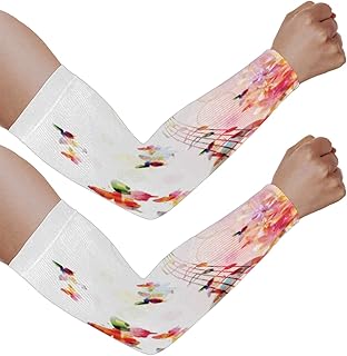 Mangas de braço com proteção solar UV para homens e mulheres, mangas de borboleta para observação protege os braços esportivos, mangas de braço com proteção solar e proteção UV, Observação: