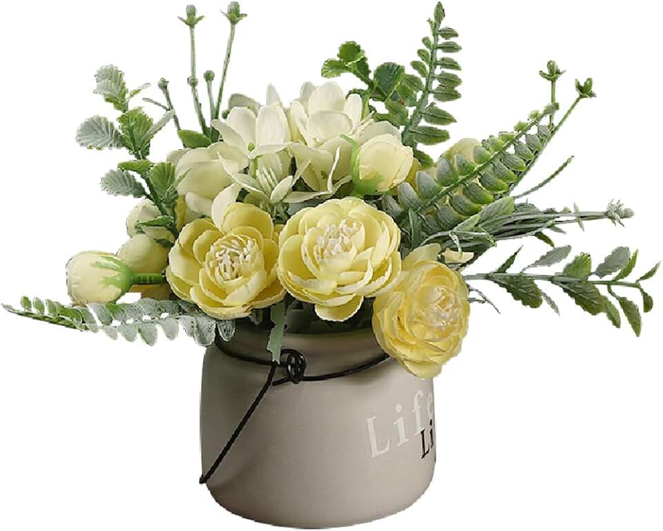 Artificial Flowers with Vase for Home Decor