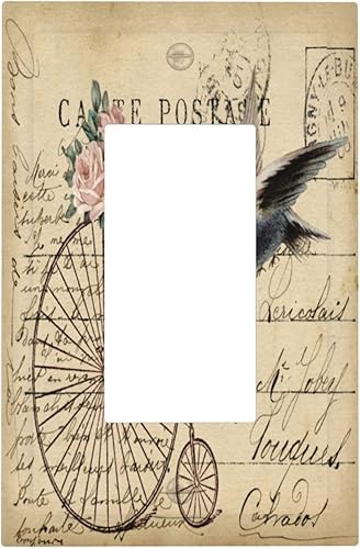 Vista 382 de Cubiertas decorativas de salida de estrella de mar playera, tablero de madera azul de concha de mar de 1 banda, decoración individual GFCI, placa