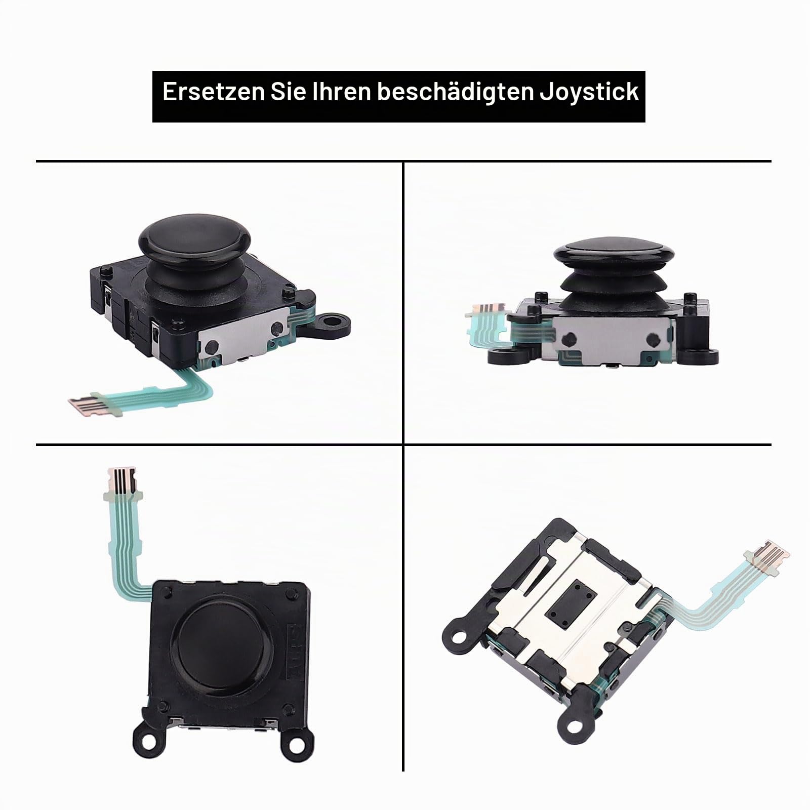 Joysticks Ersatz für PS Vita 2000 2001, analoger 3D-Daumenstick mit Thumbstick-Griffen und Schrauben für PSV 2000, 2 Stück