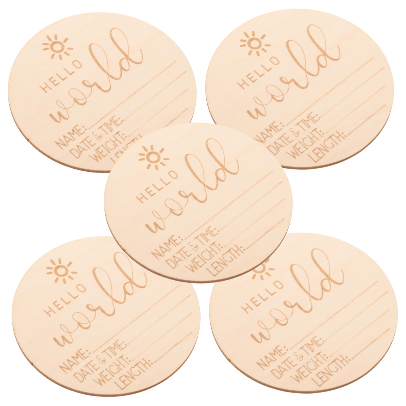 RORPOIR Wooden Birth Announcement Sign for Hospital Newborn Photography Prop Name Sign Cards