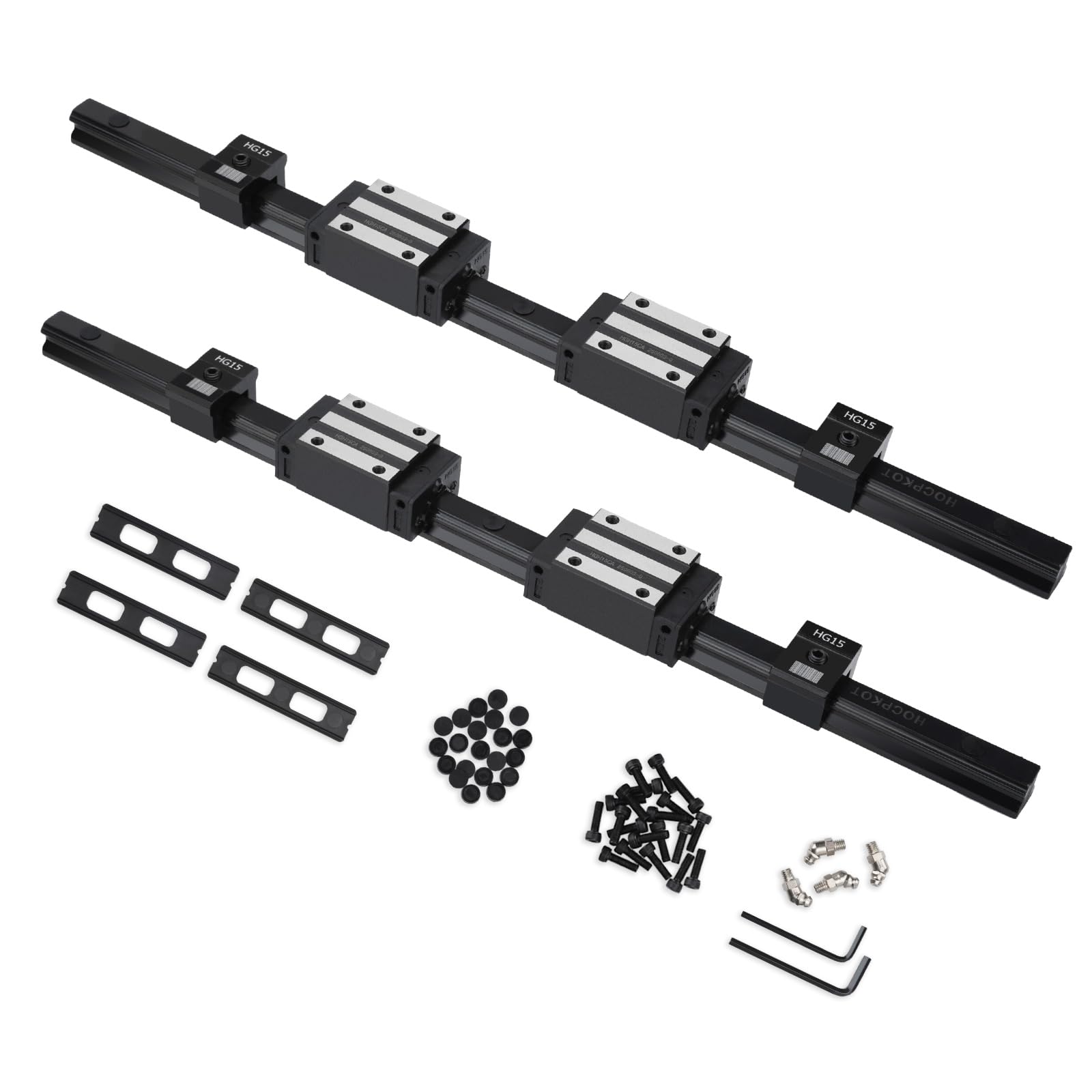 HGR15 350mm Linearführung Set 2 Stücke Schienen 4 Stücke HGH15CA Gleitblock