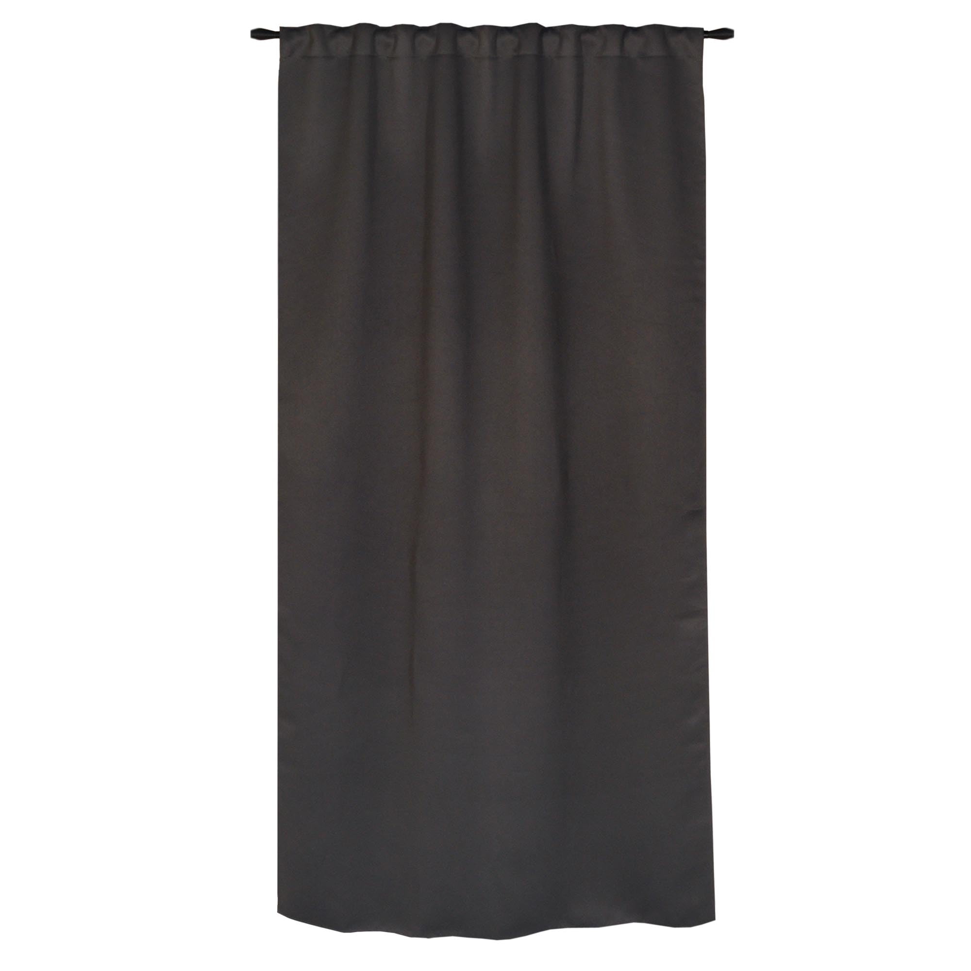 Atout Ciel Rideau 100% occultant Non feu M1 à Galon fronceur 140x180cm prêt a Poser, Gris foncé