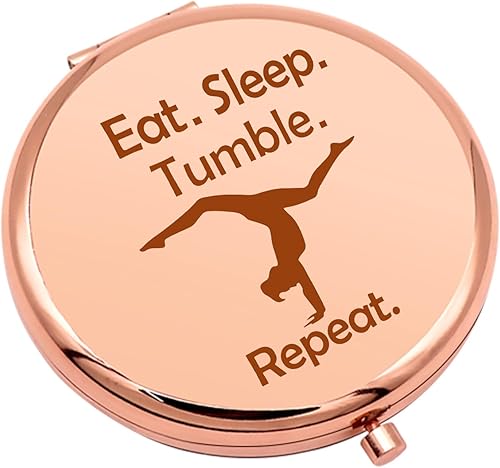 Regalos de gimnasia para niñas, regalos de gimnasta, espejo de maquillaje compacto para entrenadores, regalos inspiradores para amantes de la