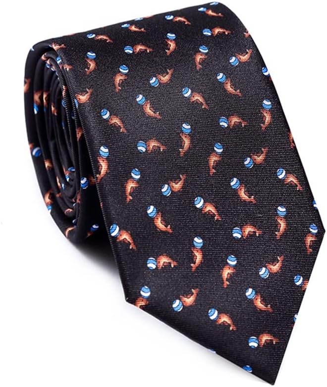 Men's Tie Handmade Silk Cartoon Print Business Wedding Meeting Bow