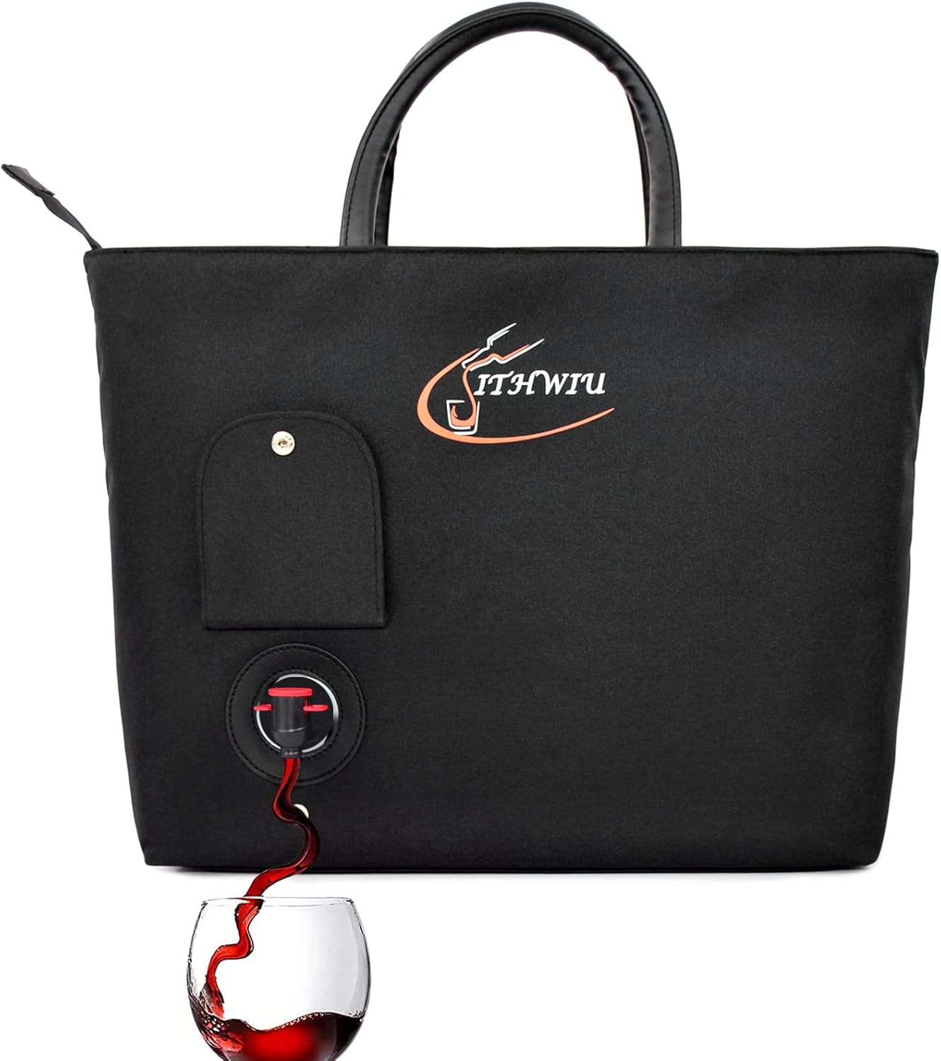 ITHWIU Fashionable Wine Purse with Hidden Insulated Compartment Daily