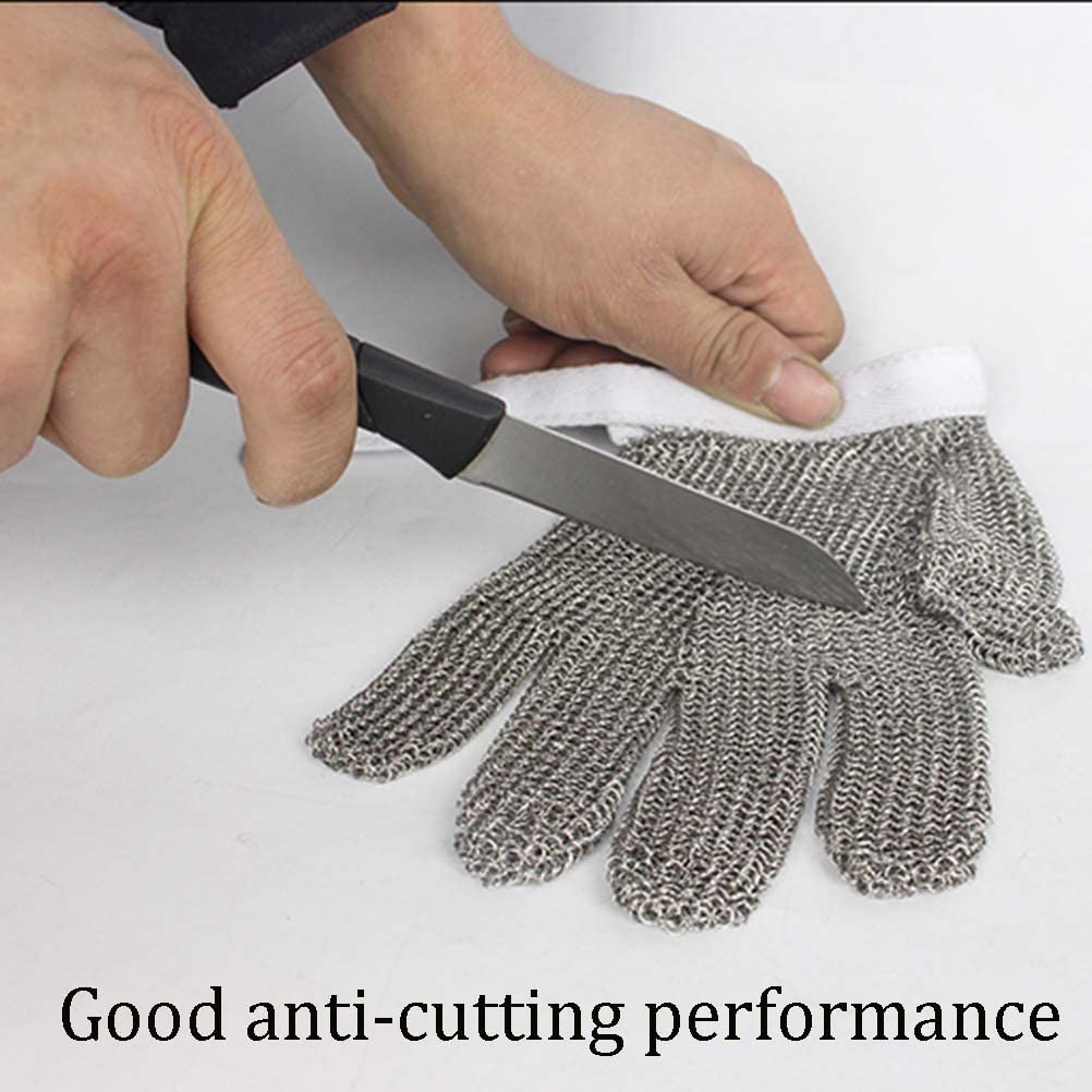 WXYZ Guantes a Prueba de Corte de jardín de Cocina,Guantes de Trabajo de Seguridad Resistente al Desgaste de Metal Pesado,9 Niveles de protección,6 tamaños (Color : 1pcs/L)