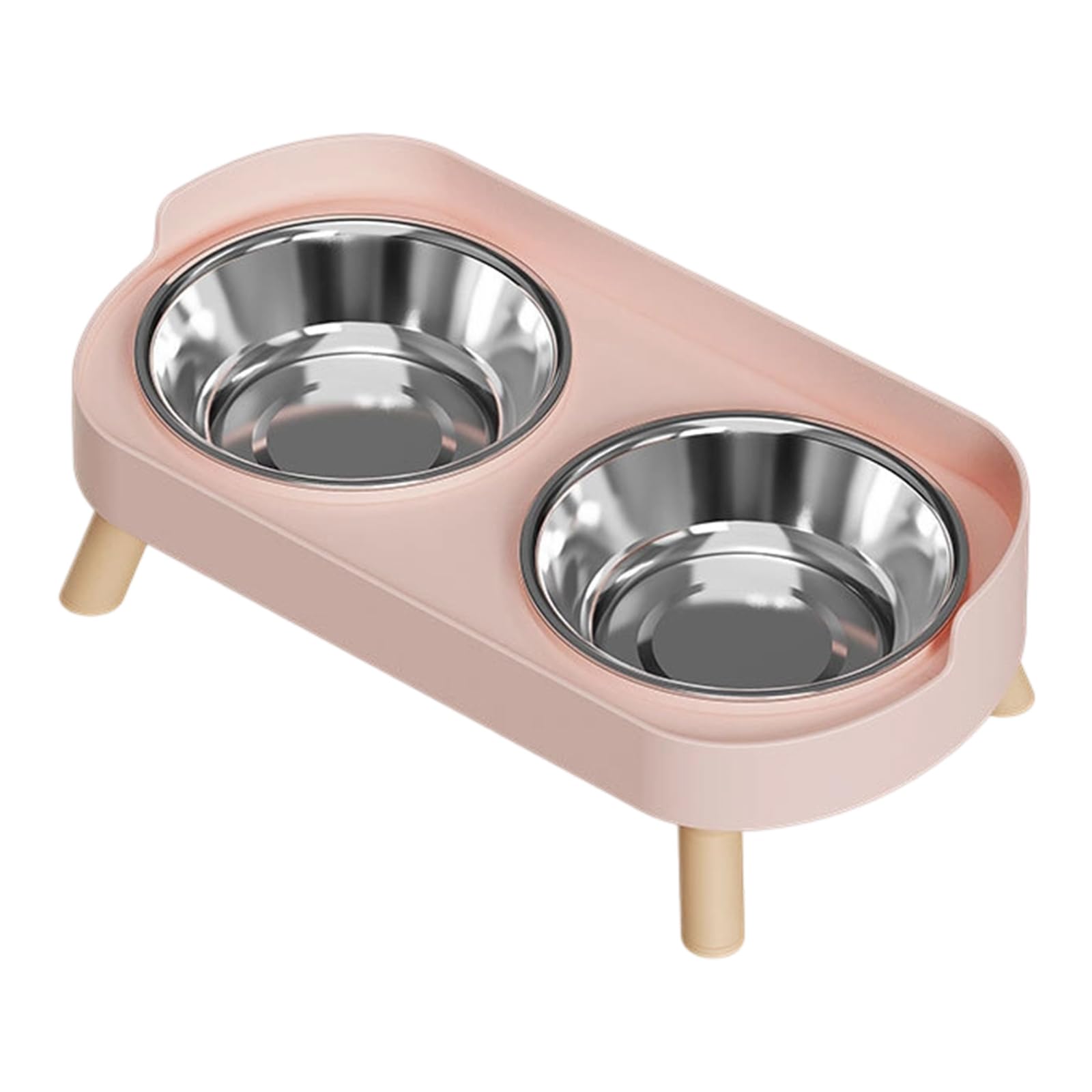 Tkidplw Multiple Height Dog Feeding Station With Feeders Bowl Splash Proof Features For Easy Cleaning Bright Color Double Bowl Stainless Steel Pet Feeders