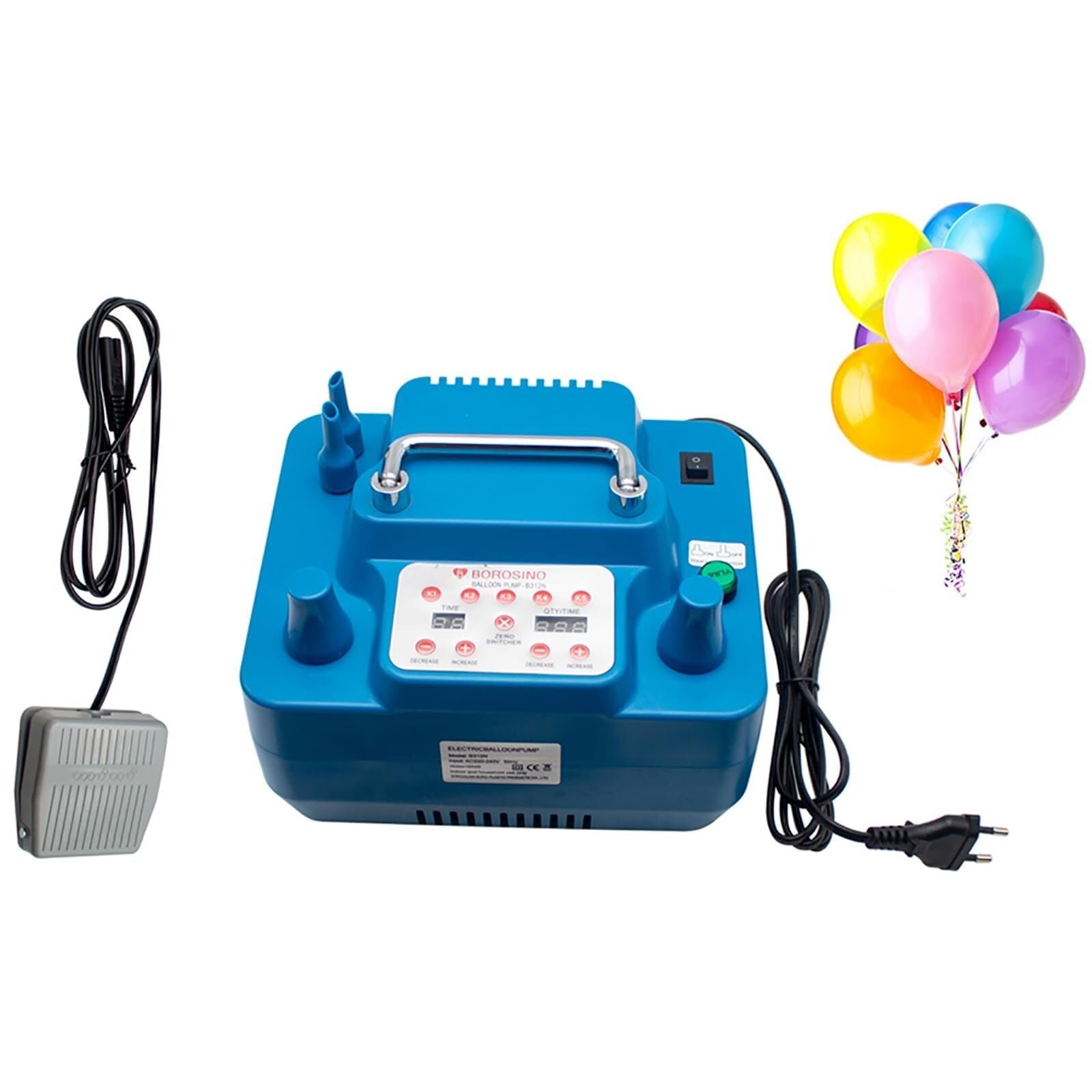 Genérico Inflador de Globos eléctrico portátil, Bomba de Aire portátil, con función de Memoria, Interruptor de pie for Fiestas, inflador de Globos for Bricolaje, Ramo de Globos, Bodas, Fiestas