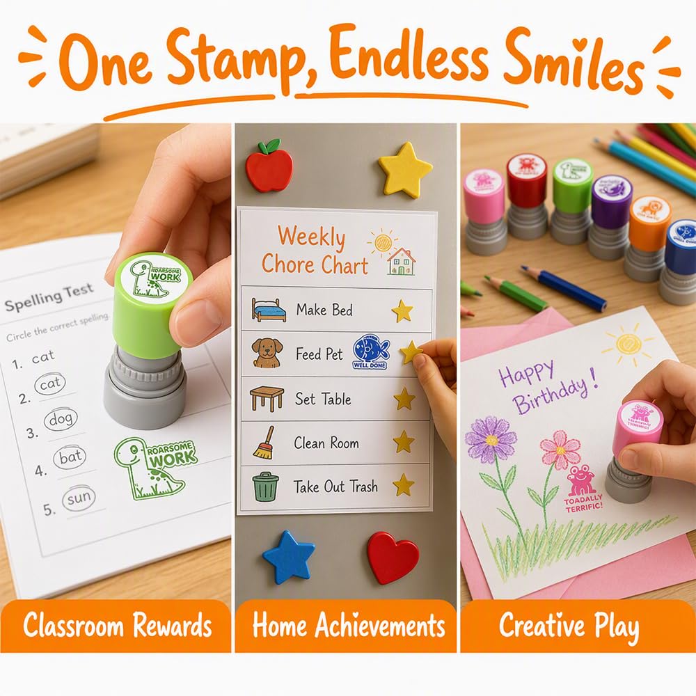 12 PCS Teacher Stamps Set - Image 4