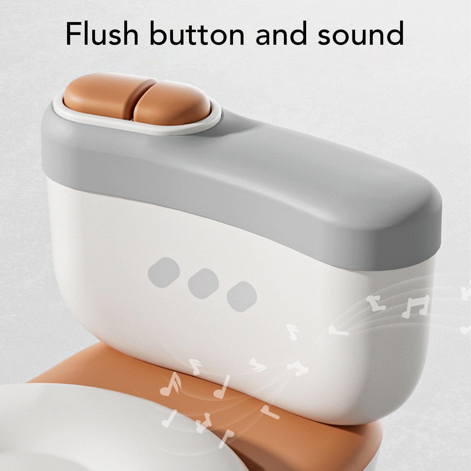 Toilette Realistica per Imparare a Usare il Vasino, Pulsanti e Suoni di Scarico, Design Portatile con Dispenser di Fazzoletti, Base Antiscivolo per Bambini Dai 18 Mesi in su