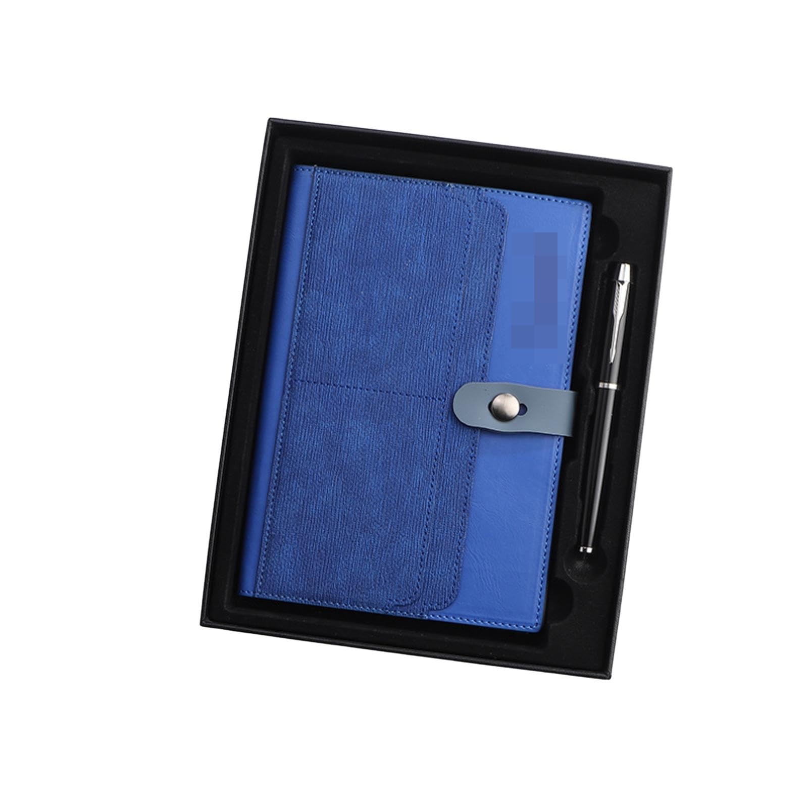 Taccuino in similpelle per ufficio, ufficio, ufficio, riunioni, verbali, libro, blu, formato A5