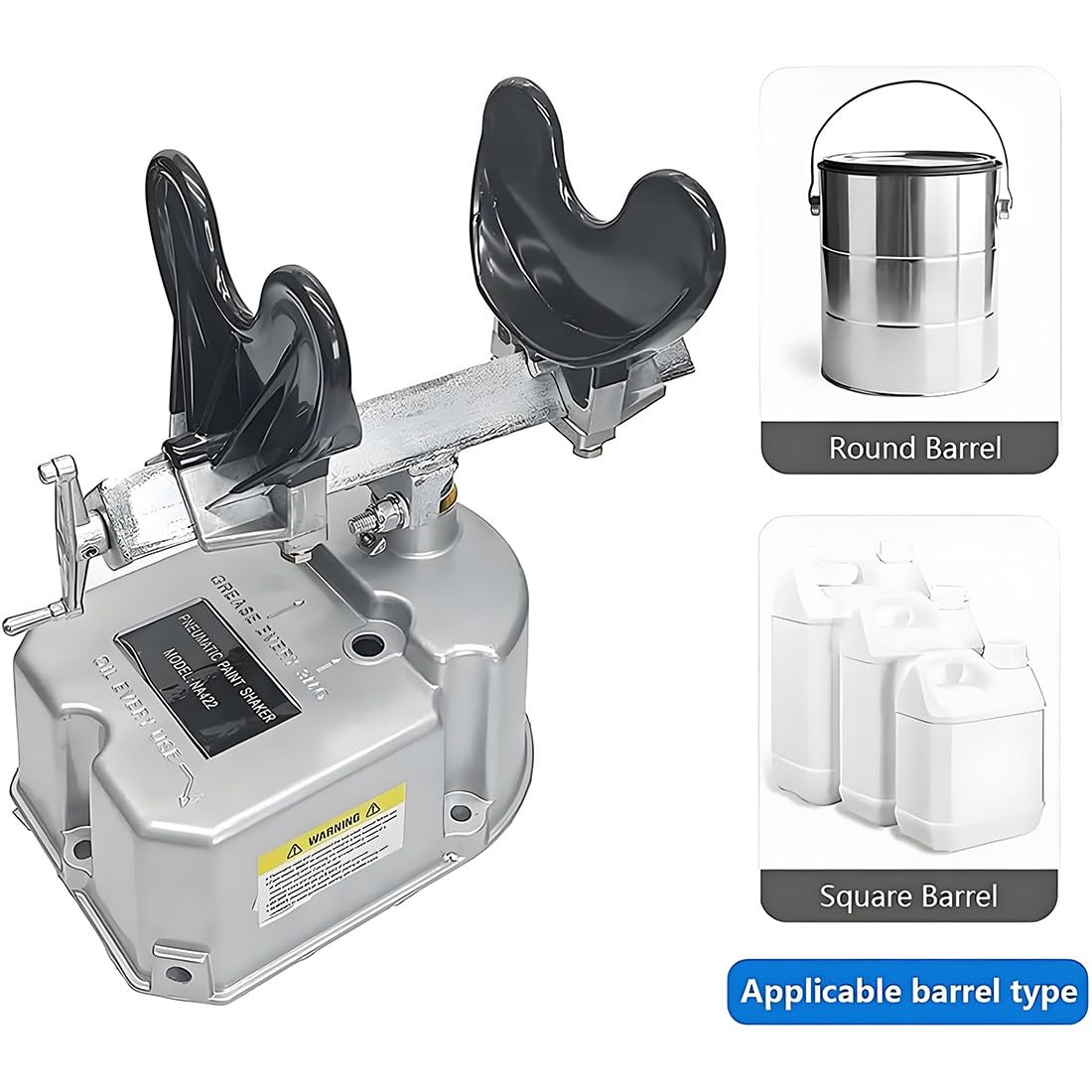 Mezclador de pintura neumático de 1 a 5 litros con abrazadera ajustable de 15 min/cubeta 0-1100 veces/min. Agitador de aire alimentado por aire
