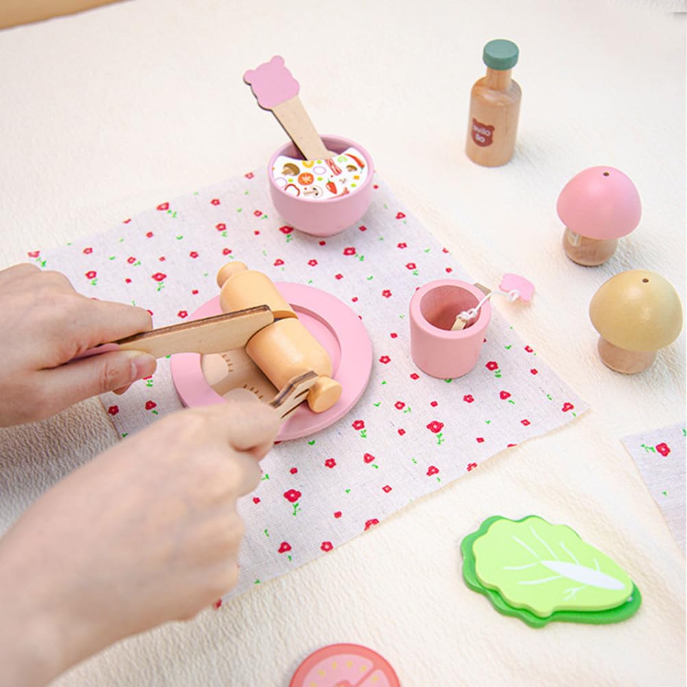 Gioco di finzione in Cucina in Legno, Set di pentole e padelle