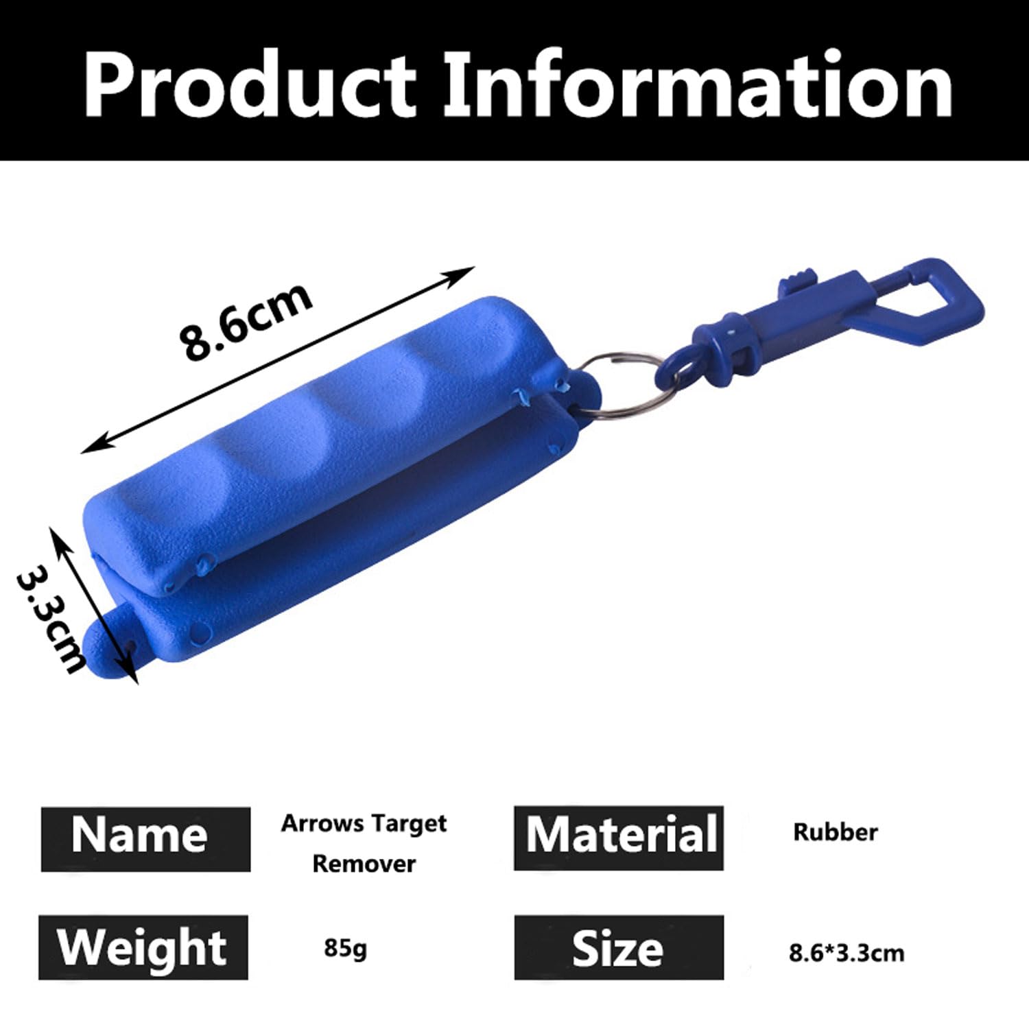 FUNTRESS Archery Arrow Puller Hand Saver Target Remover Gripper with Belt Clip for Practice Shooting (Blue)